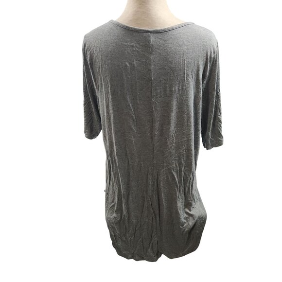 Torrid Gray Super Soft Knit V-Neck Tunic Top Size 1 Womens Relaxed Fit - Picture 5 of 7